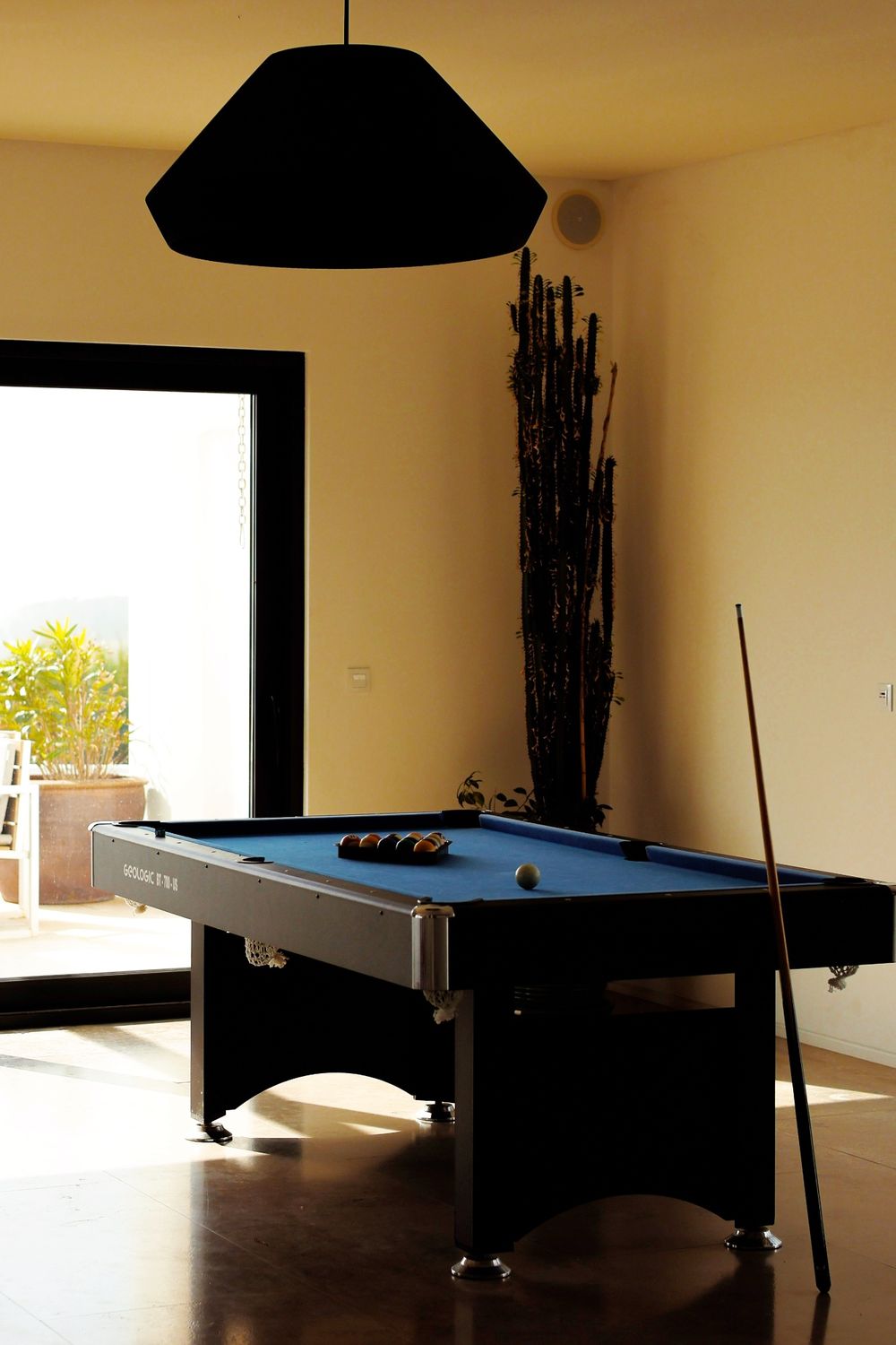 Games room with pool table